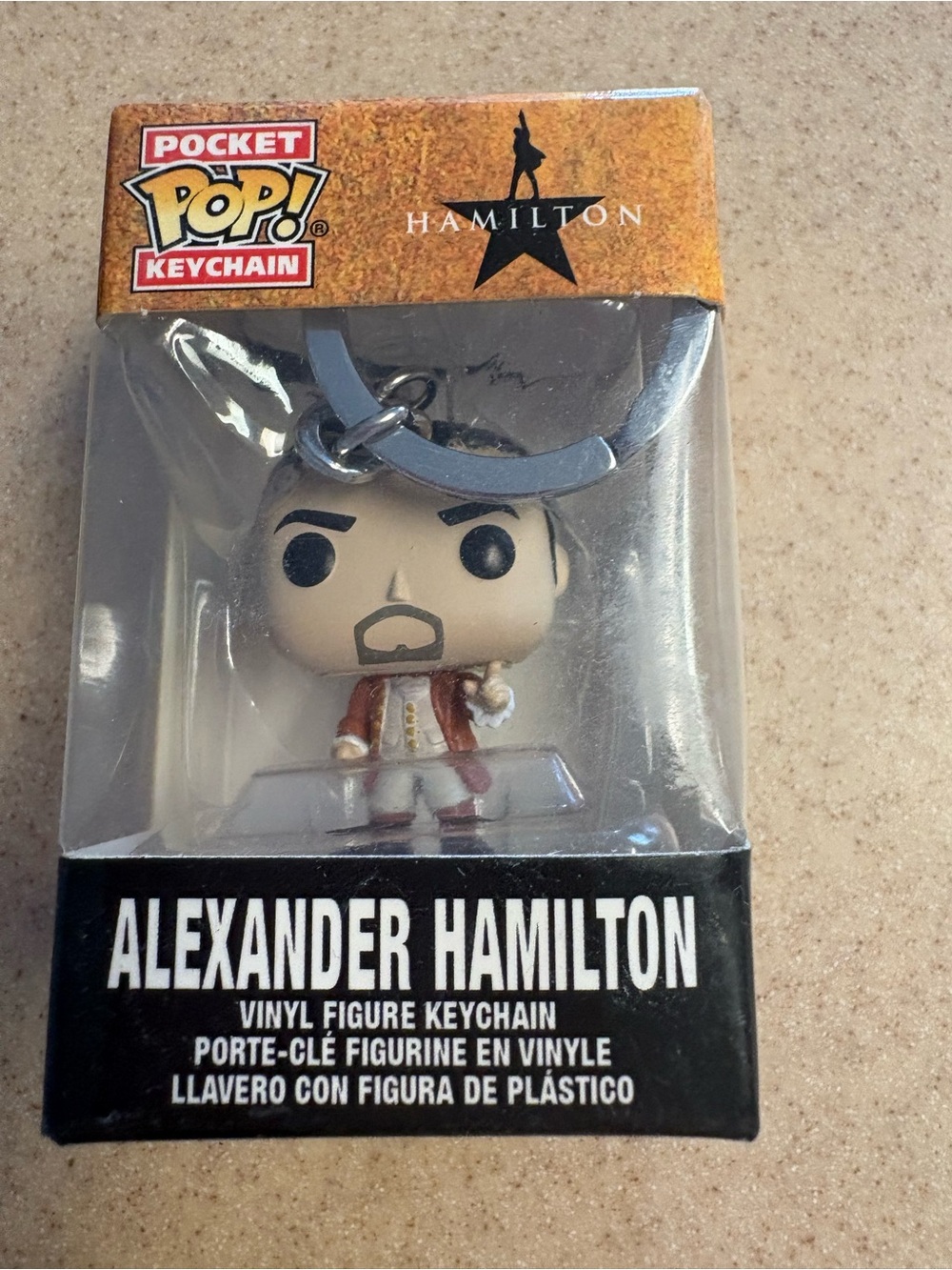 Hamilton Pocket Pop! Alexander Hamilton Keychain - Brown, Tan, Black